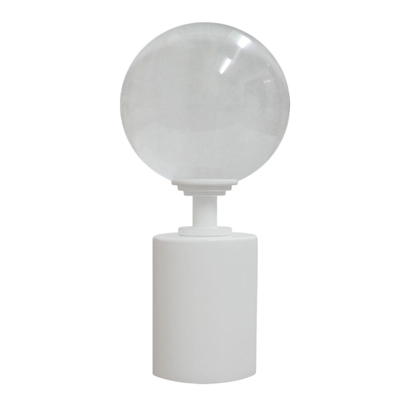 50mm Bohemian Glass Clear Ball with Plain Aluminium Cap 120x50mm