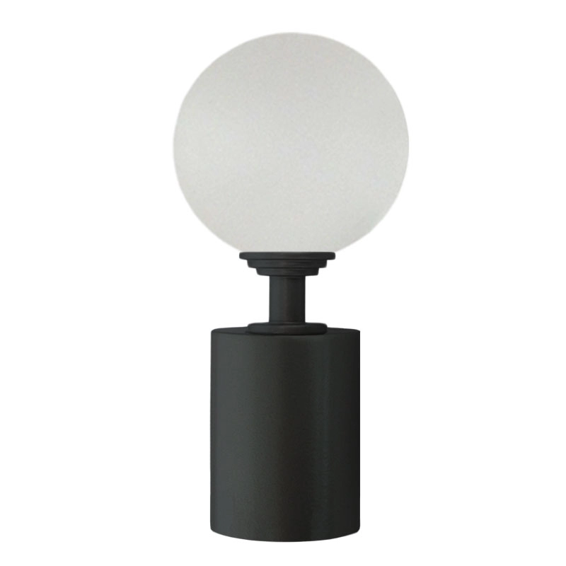 50mm Bohemian Glass Frosted Ball with Plain Aluminium Cap 120x50mm