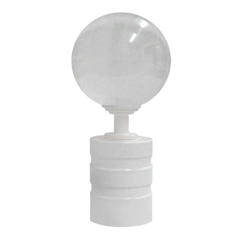 50mm Bohemian Glass Clear Ball with Grooved Cap 120x50mm