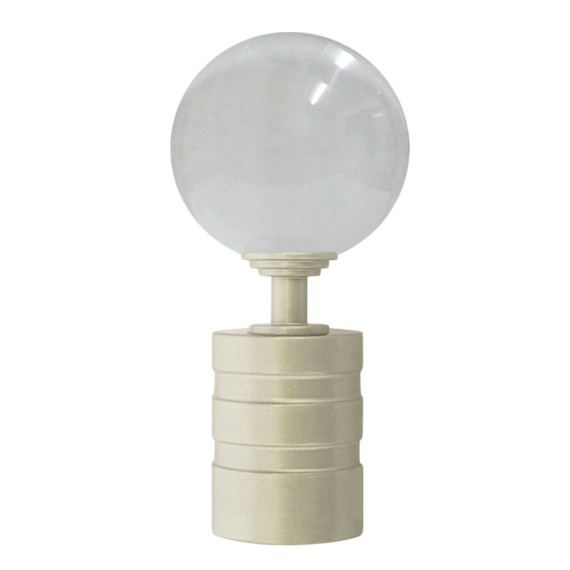 50mm Bohemian Glass Clear Ball with Grooved Cap 120x50mm