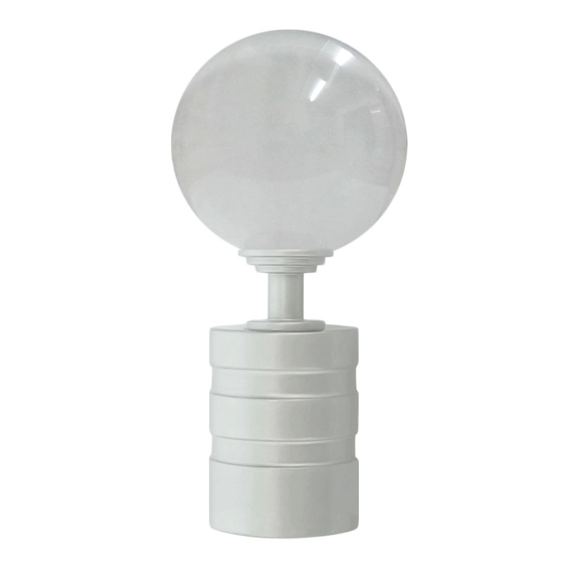 50mm Bohemian Glass Clear Ball with Grooved Cap 120x50mm