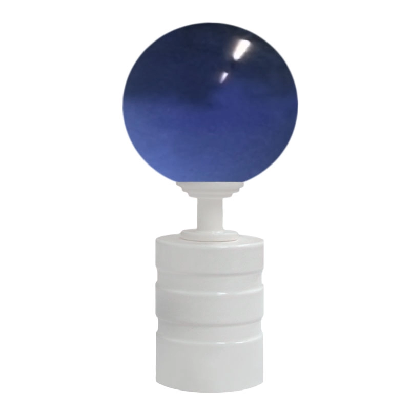 50mm Muran Glass Dark Blue Ball with Grooved Cap 120x50mm