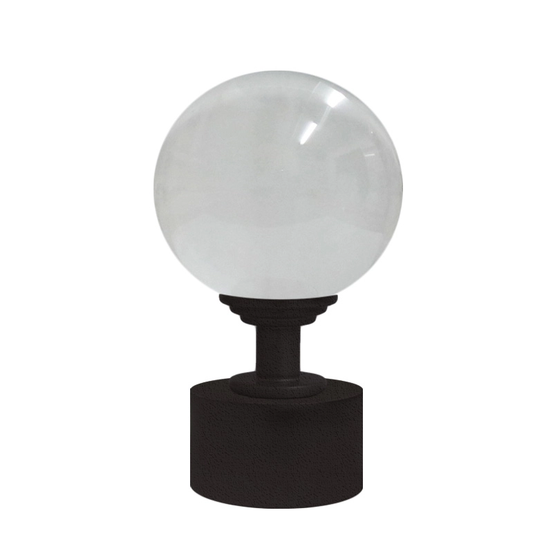 50mm Bohemian Glass Clear Ball with 28mm End Cap 55x90mm