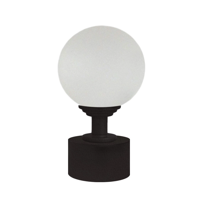 50mm Bohemian Glass Frosted Ball with 28mm End Cap 55x90mm