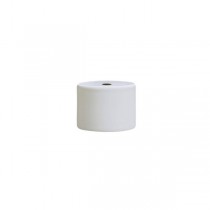 25mm End Cap with Hole, White