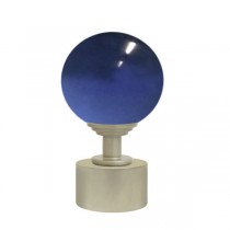 50mm Murano Glass, Dark Blue Ball with 28mm Champagne Cap and Neck