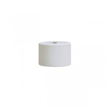 28mm End Cap with Hole, White