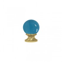 30mm Murano Glass Light Blue Ball with 16mm Gold Neck