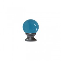 30mm Murano Glass Light Blue Ball with 16mm Satin Stainless Neck