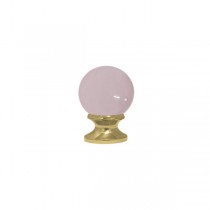 30mm Murano Glass Pink Ball with 16mm Gold Neck