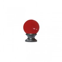 30mm Murano Glass Red Ball with 16mm Satin Stainless Neck