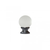 30mm Murano Glass Satin Clear Ball with 16mm Satin Stainless Neck