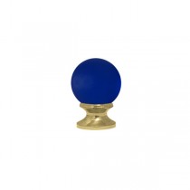 30mm Murano Glass Satin Dark Blue Ball with 16mm Gold Neck