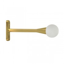 30mm Murano Glass Satin Clear Ball with Gold Trumpet Stem