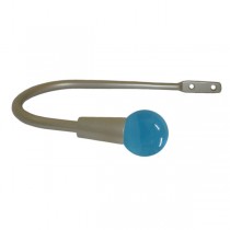 30mm Murano Glass Light Blue Ball with Champagne Hook