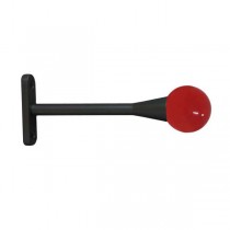 30mm Murano Glass Red Ball with Satin Black Trumpet Stem