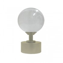 50mm Bohemian Glass, Clear Ball with 35mm Cap and Step Neck in Champagne