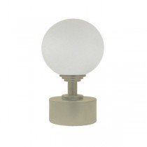 50mm Bohemian Glass, Frosted Ball with 35mm Cap and Step Neck in Champagne