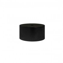 35mm End Cap with Hole, Satin Black