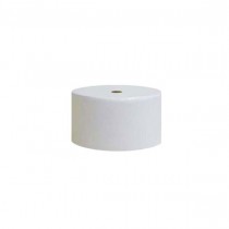 35mm End Cap with Hole, White