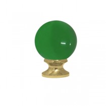 40mm Murano Glass Green Ball with 19mm Gold Neck