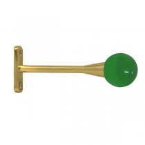 40mm Murano Glass Green Ball with Gold Trumpet Stem