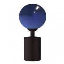 Tubeslider 28, 50mm Murano Glass Dark Blue Ball and Iron Bark, Aluminium Plain Cap