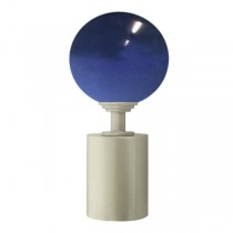 Tubeslider 28, 50mm Murano Glass Dark Blue Ball and Champagne, Aluminium Plain Cap