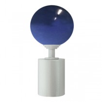 Tubeslider 28, 50mm Murano Glass Dark Blue Ball and Platypus, Aluminium Plain Cap