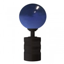 Tubeslider 28, 50mm Murano Glass Dark Blue Ball and Iron Bark, Aluminium Grooved Cap 