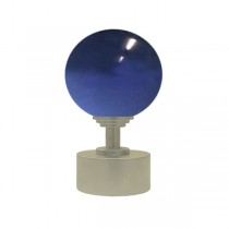 50mm Murano Glass, Dark Blue Ball with 35mm Cap and Step Neck in Champagne