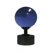 50mm Murano Glass, Dark Blue Ball with 35mm Cap and Step Neck in Satin Black