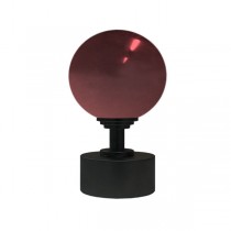 50mm Murano Glass, Dark Red Ball with 35mm Cap and Step Neck in Satin Black