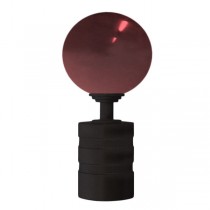 Tubeslider 28, 50mm Murano Glass Red Ball and Iron Bark, Aluminium Grooved Cap 
