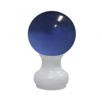 55mm Murano Glass, Dark Blue Ball with 28mm White Neck