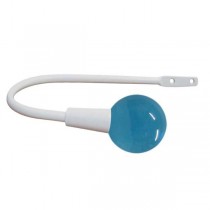 55mm Murano Glass Light Blue Ball with White Hook