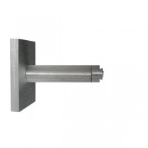 Single Bracket with Large Square Base 70mm Projection Silver