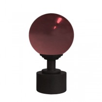 Tubeslider 25, Red Murano Glass Ball with Iron Bark Cap and Neck 