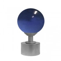 50mm Murano Glass, Dark Blue Ball with 28mm Chrome Cap and Neck