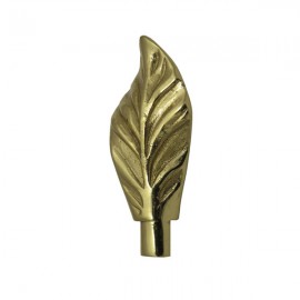 16mm Brass Leaf Finial, Gold