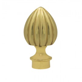 19mm Fluted Acorn Finial, Gold