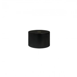 25mm End Cap with Hole, Satin Black
