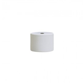 25mm End Cap with Hole, White