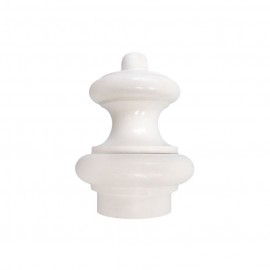 25mm Plastic Deluxe Finial, White