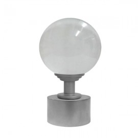 50mm Bohemian Glass, Clear Ball with 28mm Chrome Cap and Neck