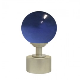 50mm Murano Glass, Dark Blue Ball with 28mm Champagne Cap and Neck