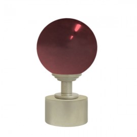 50mm Murano Glass, Red  Ball with 28mm Champagne Cap and Neck
