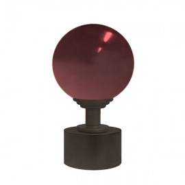 50mm Murano Glass, Red  Ball with 28mm Jamaican Chocolate Cap and Neck