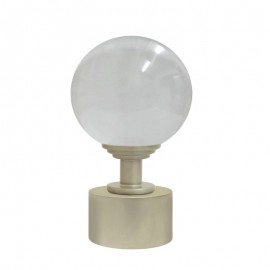 50mm Bohemian Glass, Clear Ball with 28mm Champagne Cap and Neck
