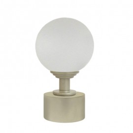 50mm Bohemian Glass, Frosted Ball with 28mm Champagne Cap and Neck